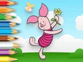 Coloring Book: Piglet Holds Toy Windmill — безплатна онлайн игра