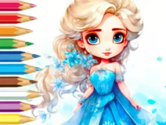 Coloring Book: Frozen Princess — безплатна онлайн игра