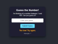 Number Guessing — безплатна онлайн игра