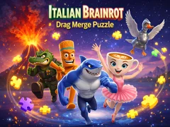 Italian Brainrot Drag Merge Puzzle — безплатна онлайн игра