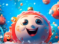 New Years Balls 2048 in 3D — безплатна онлайн игра