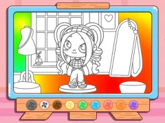 Coloring Book: Avatar Girl Dress Up Shopping — безплатна онлайн игра