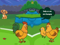 Feed Hungry Hen Family — безплатна онлайн игра