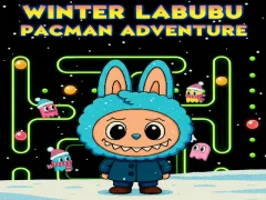 Winter Labubu Pacman Adventure — безплатна онлайн игра