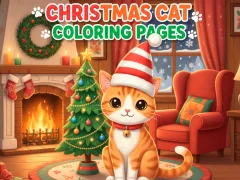 Christmas Cat Coloring Pages — безплатна онлайн игра