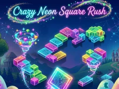 Crazy Neon Square Rush — безплатна онлайн игра