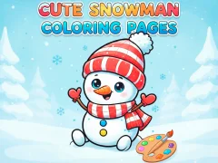 Cute Snowman Coloring Pages — безплатна онлайн игра