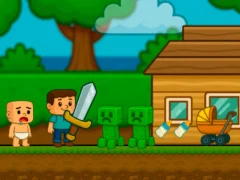 Baby Noob Help! Steve — безплатна онлайн игра