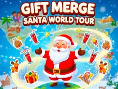 Gift Merge Santa World Tour — безплатна онлайн игра