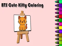 BTS Cute Kitty Coloring — безплатна онлайн игра