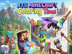 BTS Minecraft Coloring Time — безплатна онлайн игра