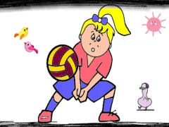 Volleyball Fun Coloring — безплатна онлайн игра