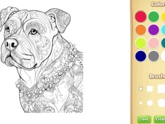 Dog Coloring Book for Adults — безплатна онлайн игра