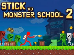 Stick vs Monster School 2 — безплатна онлайн игра