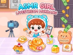ASMR Girl: Livestream Mukbang — безплатна онлайн игра