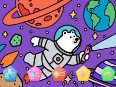Color By Code Space Bear — безплатна онлайн игра