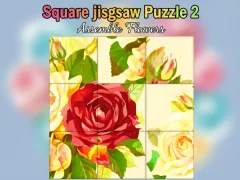 Square jigsaw Puzzle 2  Assemble Flowers — безплатна онлайн игра