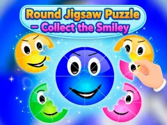 Round jigsaw Puzzle - Collect the Smiley — безплатна онлайн игра