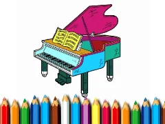 Back To School: Piano Coloring Book — безплатна онлайн игра