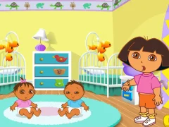 Dora the Explorer Dora's Playtime with the Twins — безплатна онлайн игра