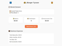 Jburger Tycoon — безплатна онлайн игра