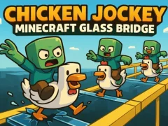 Chicken Jockey: Minecraft Glass Bridge — безплатна онлайн игра