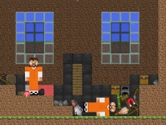 Escape from the prison in Mineblock! Destruction! — безплатна онлайн игра