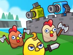 Merge Cannon: Chicken Defense — безплатна онлайн игра