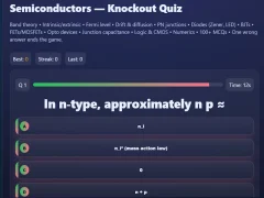 Semiconductors — Knockout Quiz — безплатна онлайн игра