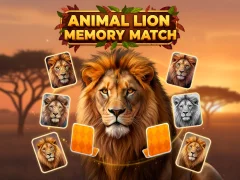 Animal Lion Memory Match — безплатна онлайн игра