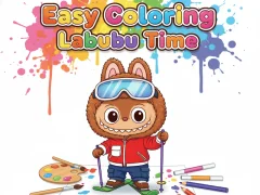 Easy Coloring Labubu Time — безплатна онлайн игра