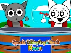 Sprunki: Talking Gray & Wenda News — безплатна онлайн игра