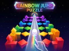 Rainbow Jump Puzzle — безплатна онлайн игра