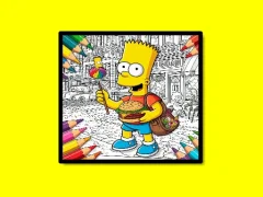 Back To School Simpsons Coloring Book — безплатна онлайн игра