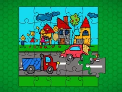 Stick Family Fun Time Jigsaw — безплатна онлайн игра