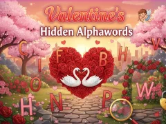 Valentine's Hidden Alphawords — безплатна онлайн игра