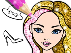 Fashion Coloring Book Glitter — безплатна онлайн игра