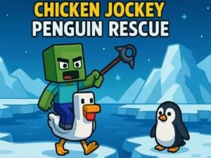 Игра Пилешки жокей: спасение на пингвините онлайн