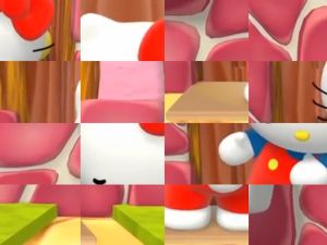 Игра Hallo Kitty: Видео пъзели онлайн