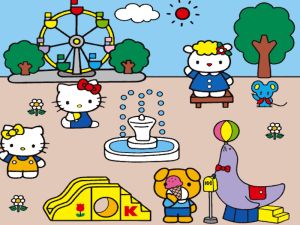 Игра Hallo Kitty: Създаване на сцената онлайн