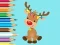 Coloring Book: Cute Christmas Reindeer — безплатна онлайн игра