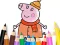 Coloring Book: Mommy Pig Winter — безплатна онлайн игра