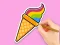 Coloring Book: Rainbow Ice Cream — безплатна онлайн игра
