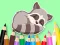 Coloring Book: Baby Raccoon — безплатна онлайн игра