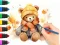 Coloring Book: Autumn Bear — безплатна онлайн игра