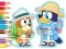 Coloring Book: Bluey Camping — безплатна онлайн игра