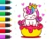 Coloring Book: Unicorn Cupcake — безплатна онлайн игра