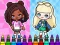 Coloring Book: Aha World Sporty Girl — безплатна онлайн игра
