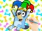 Coloring Book: Clown Bluey — безплатна онлайн игра