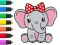 Coloring Book: Elephant — безплатна онлайн игра